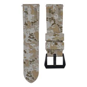 HORUS 24mm Rubber Strap - Desert Digi Camo/PVD Black Buckle - Luxury Watch Strap